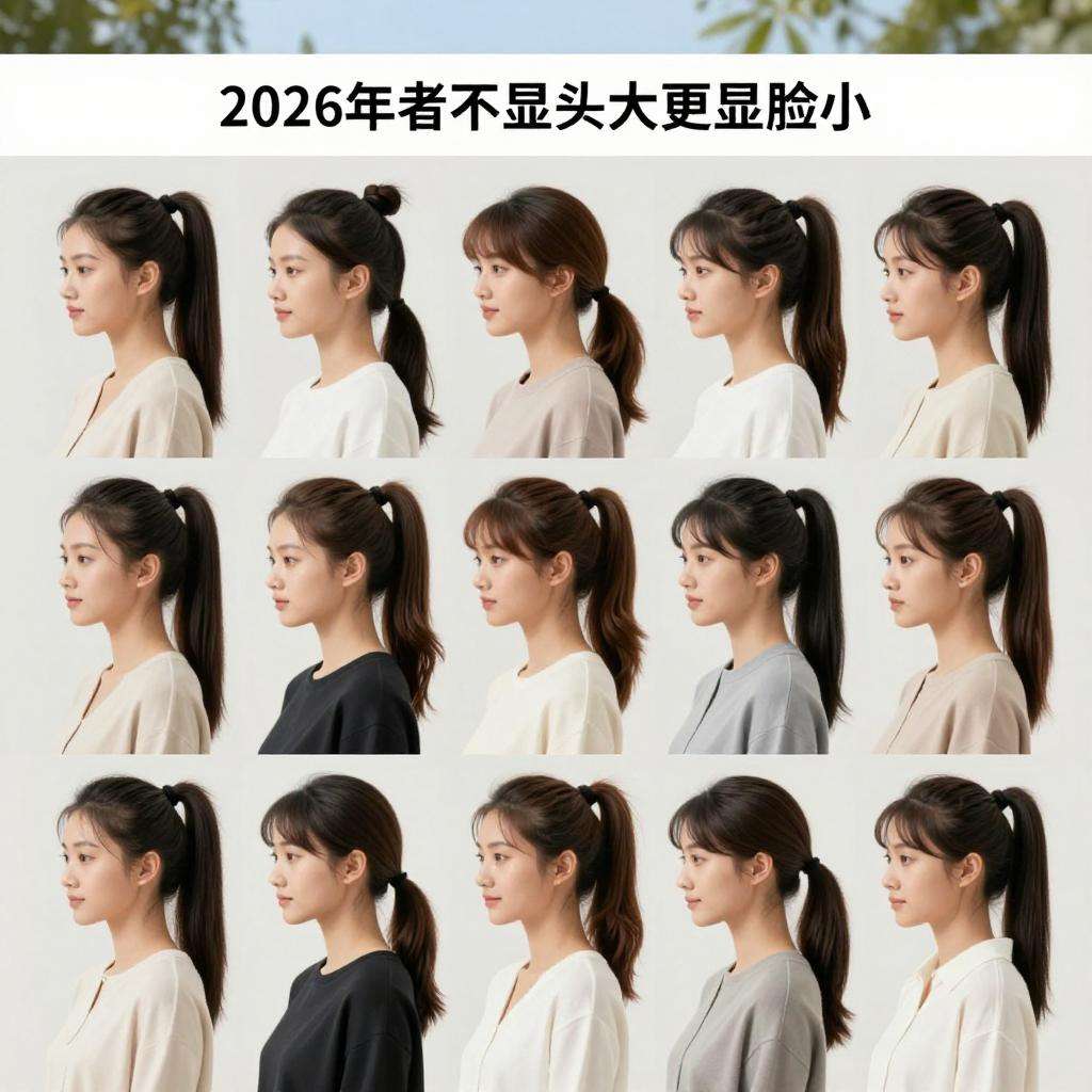 马尾辫怎么扎好看：2026年7种不显头大、还更显脸小的扎法