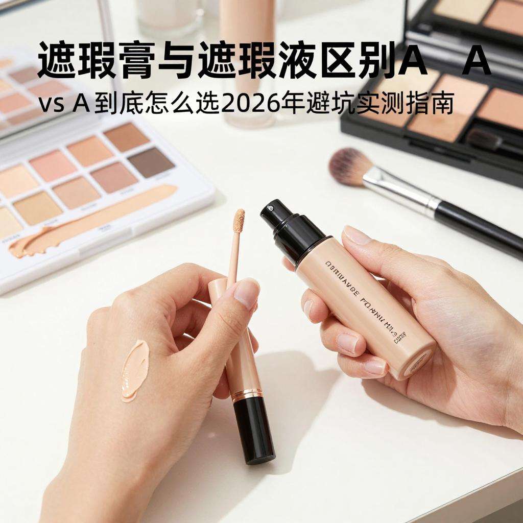 遮瑕膏和遮瑕液区别：A vs B到底怎么选？2026年避坑实测指南第三张图