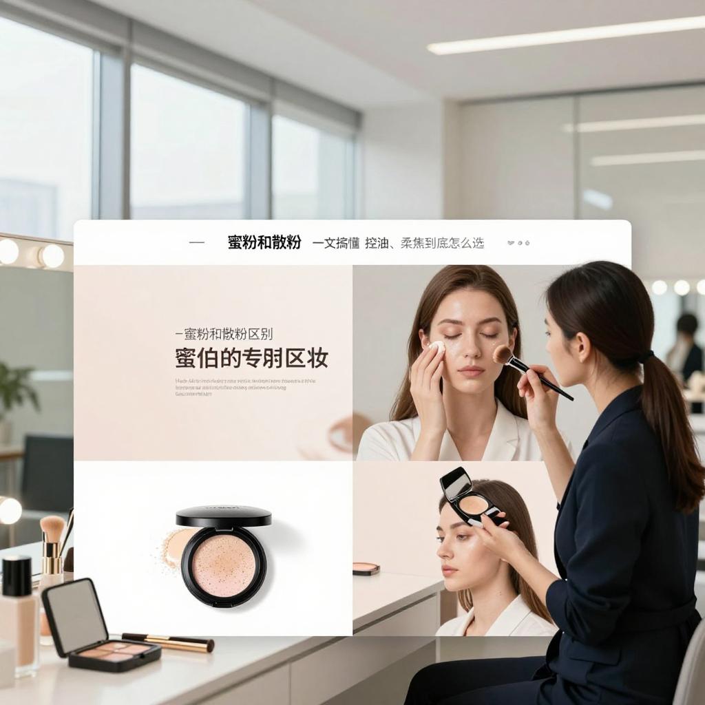 蜜粉和散粉区别：一文搞懂定妆、控油、柔焦到底怎么选