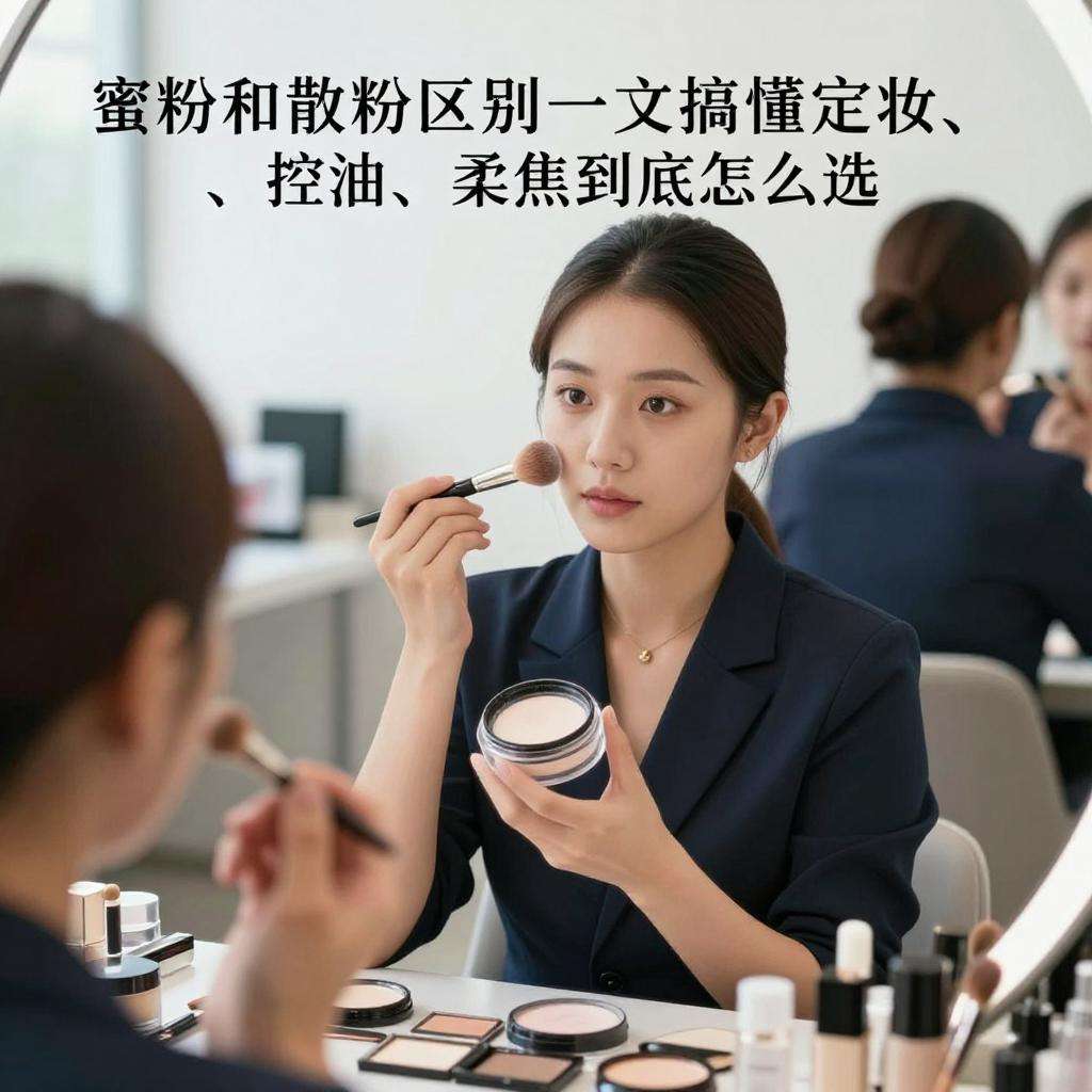 蜜粉和散粉区别：一文搞懂定妆、控油、柔焦到底怎么选第一张图