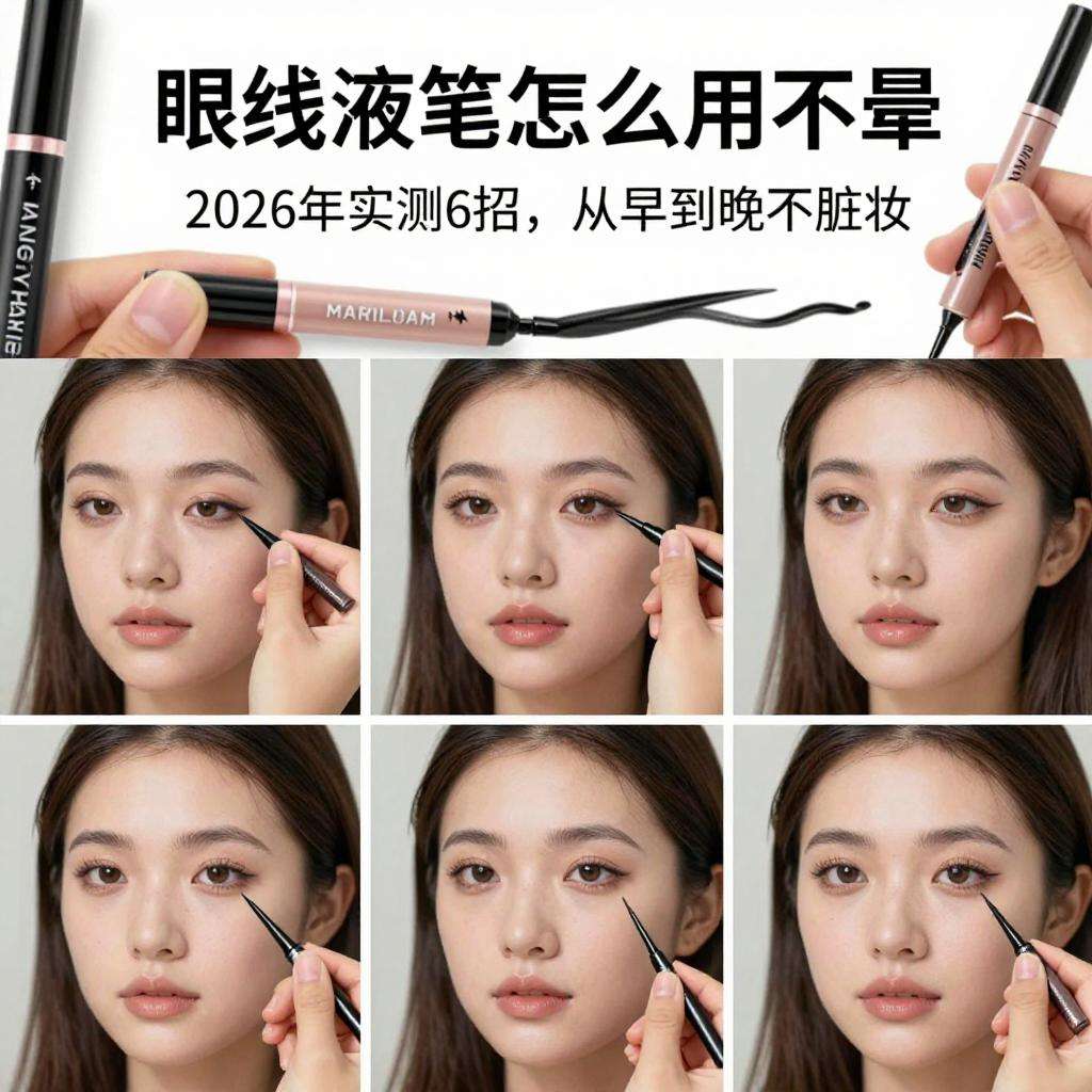 眼线液笔怎么用不晕?2026年实测6招,从早到晚不脏妆 眼线液笔怎么用不晕?2026年实测6招,从早到晚不脏妆第三张图