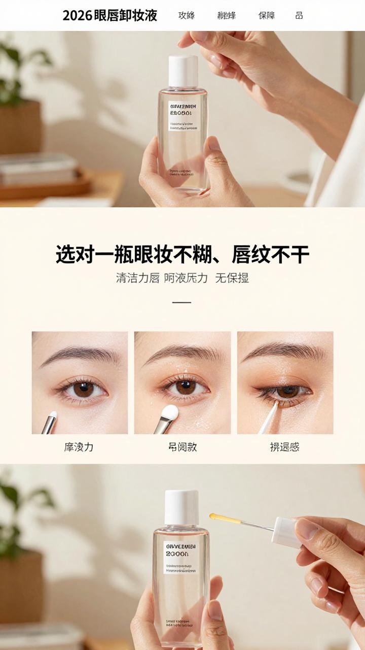 2026眼唇卸妆液推荐：选对一瓶，眼妆不糊、唇纹不干