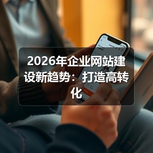 2026年企业网站建设新趋势：打造高转化数字化门面